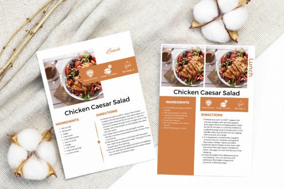 Download 5 Recipe Book Pages Template Canva - Book pages template Collection