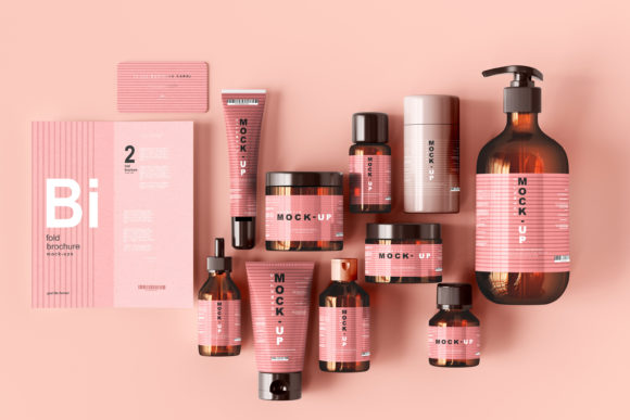 Download Cosmetic Branding Mockup Scene - Cosmetic branding Collection