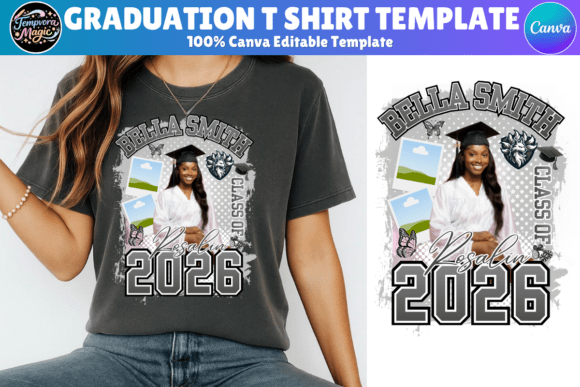 Download 2026 Graduate Canva Shirt Template - Graduate canva Collection