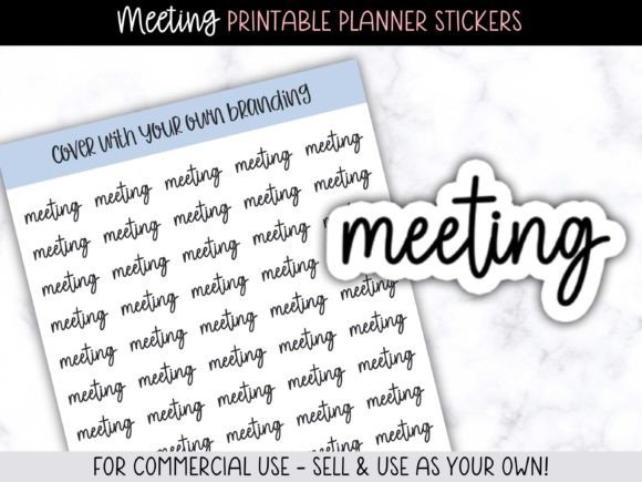 Download Meeting Printable Planner Stickers - Printable planner Collection