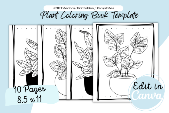 Download House Plant Coloring Book Pages Template - Book pages template Collection