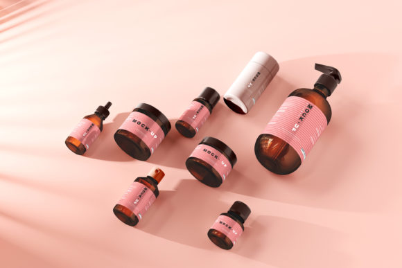Download Cosmetic Branding Mockup Scene - Cosmetic branding Collection