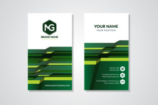 Download Green Vertical Business Card Abstract - Premium Resources